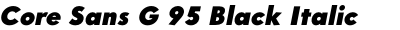 Core Sans G 95 Black Italic